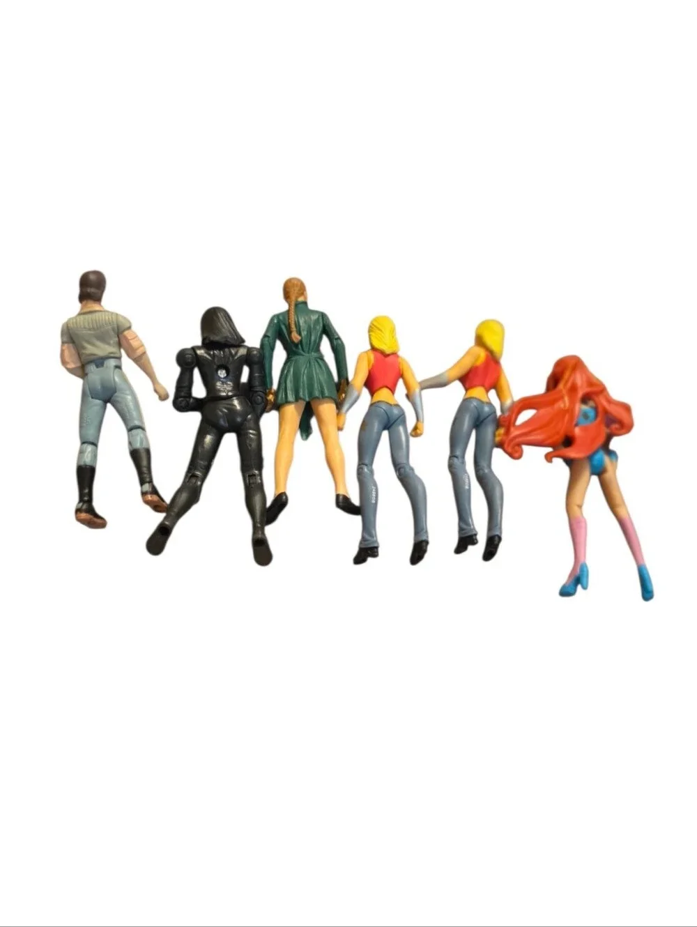 Mixed Lot of 6 Action Figures Disney Ariel Superhero Cartoon Character Toys